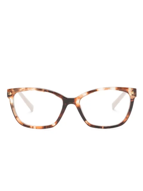Prada Eyewear tortoiseshell-effect square-frame glasses Brown PR15ZV