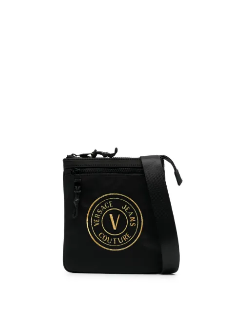 Versace Jeans Couture logo-patch messenger bag Black 75YA4B42ZS590