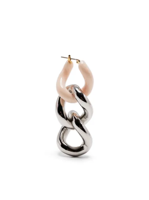 E.M. curb-chain post earring Silver LBAP131SILVER