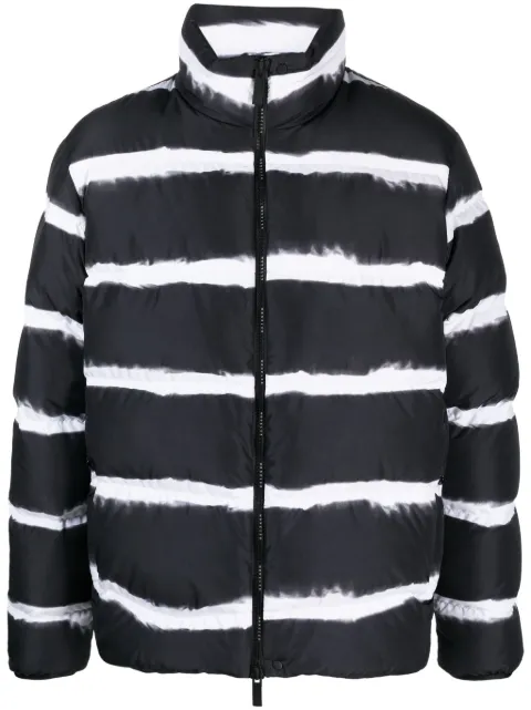 Moncler Sil striped puffer jacket Black I20911A001055976S