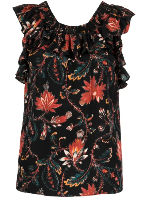 Ulla Johnson Tulip floral-print blouse Black PF230210