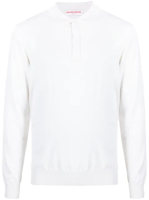 Orlebar Brown Ebro knitted wool polo shirt White 278307