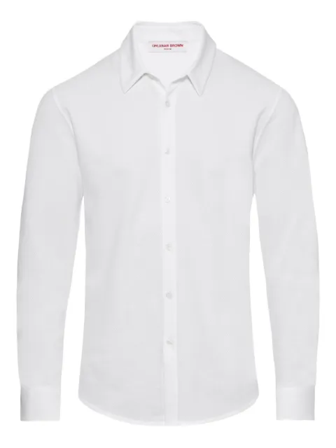 Orlebar Brown Giles piqué cotton shirt White 278332