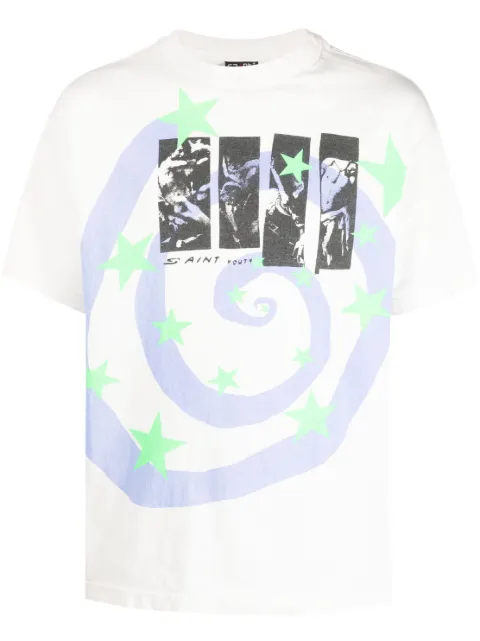 SAINT MXXXXXX graphic-print cotton T-shirt White SMS230000024