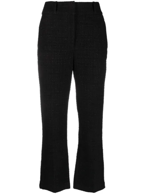 IRO bouclé straight-leg cropped trousers Black WP23ABEMA