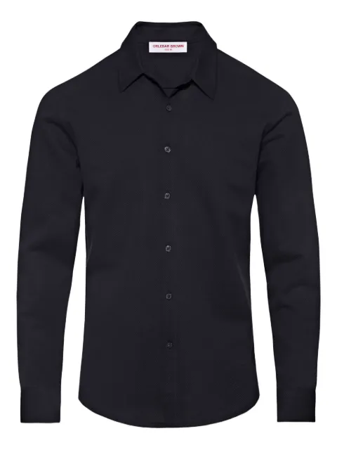 Orlebar Brown Giles piqué cotton shirt Blue 278331