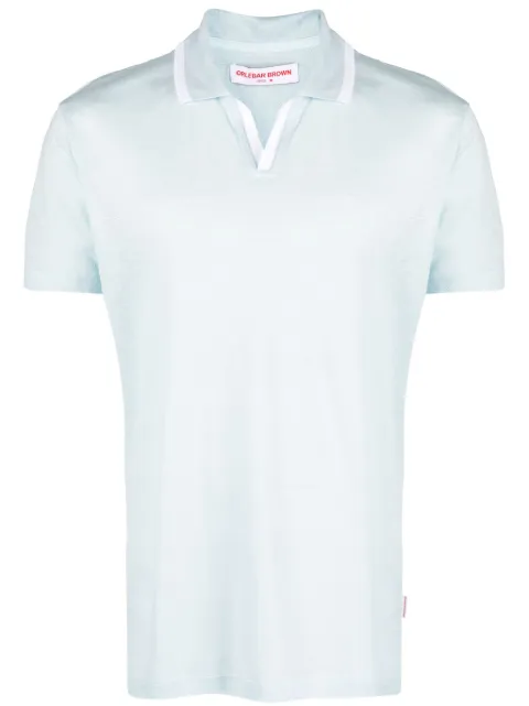 Orlebar Brown Felix linen piqué polo shirt Blue 278309