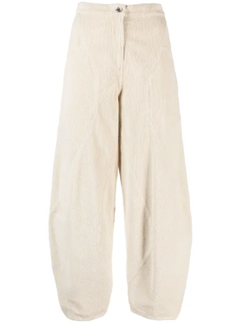 Henrik Vibskov Digi cropped corduroy trousers Neutrals AW23KEYF502