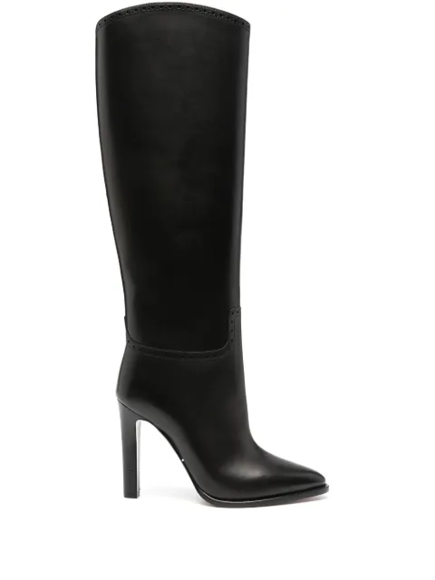 Ralph Lauren Collection Brently 100mm knee-high leather boots Black 800930621004