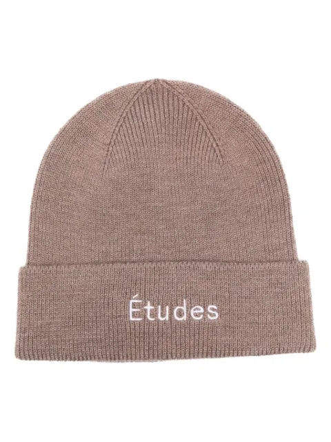 Études Studio logo-embroidered wool beanie Brown H23NM690L00460