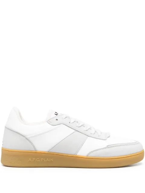 A.P.C. logo-print lace-up sneakers White PUABHM56112
