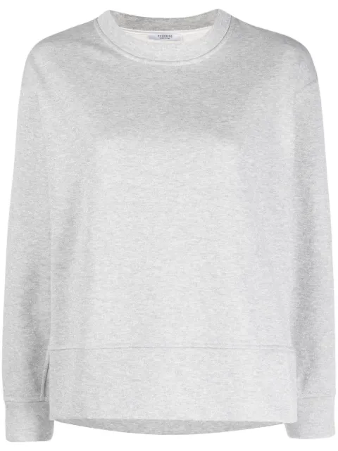 Peserico side-slits crew-neck sweatshirt Grey S12001J001227
