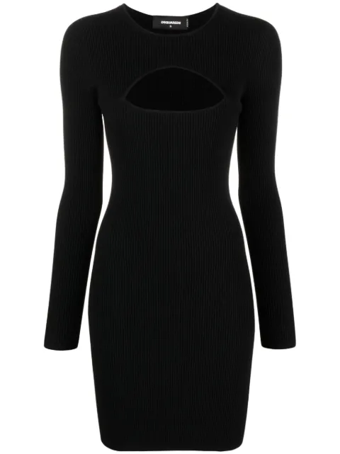 DSQUARED2 cut-out detail long-sleeve minidress Black S75CV0593S18168