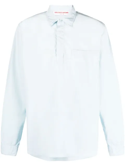 Orlebar Brown Shanklin organic-cotton shirt Blue 278358