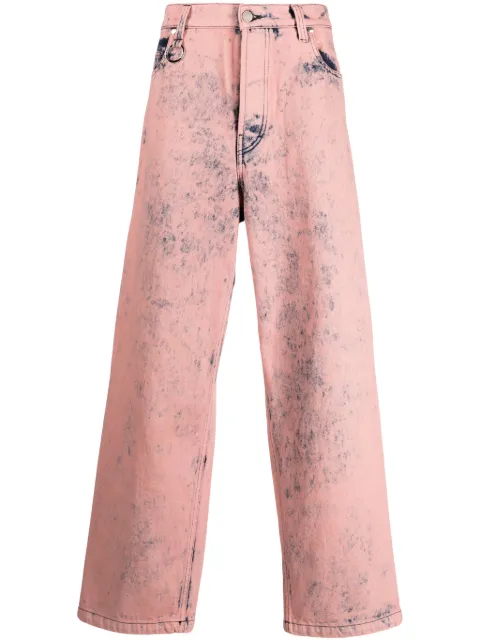 Études Studio District Overdyed mid-rise wide-leg jeans Pink H23MM581C00251