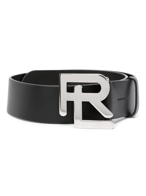 Ralph Lauren Collection logo-lettering leather belt Black 408888974