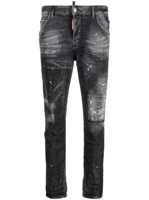DSQUARED2 low-rise distressed skinny jeans Black S75LB0781S30357