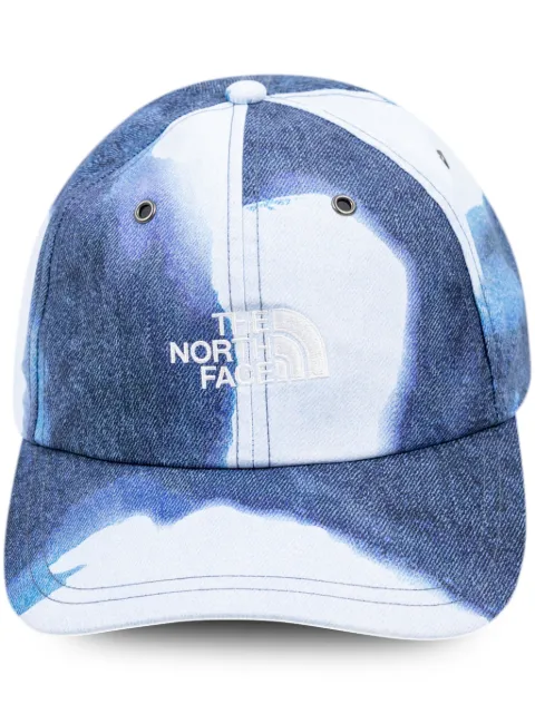 Supreme x The North Face bleached denim print 6-panel cap Blue SUFW21IH