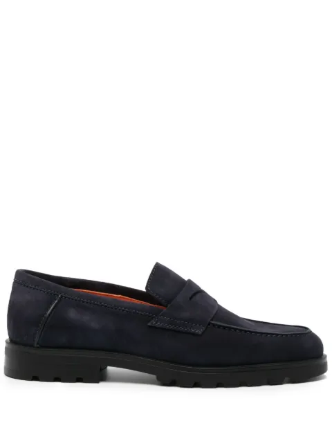 Santoni almond-toe penny loafers Blue MGDG18610NEOBSEYU60
