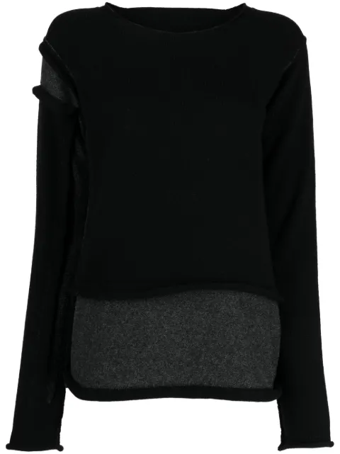Y's long-sleeve knitted top Black YUK50148