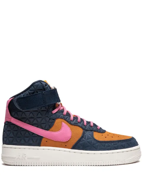 Nike Air Force 1 HI PRM Suede "Dynamic Pink" sneakers Blue 845065