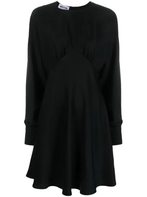 MOSCHINO JEANS satin poet-sleeve midi dress Black A04538274