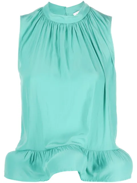 Lanvin ruffle-hem blouse Green RWTO00104778A23