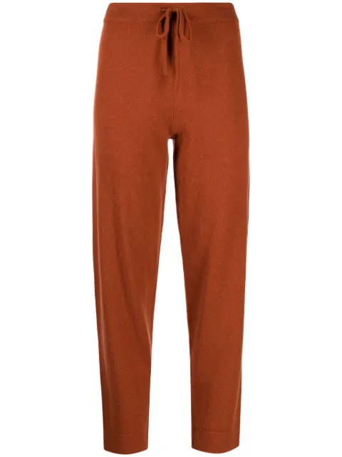 Cashmere In Love Sarah fine-knit track pants Brown SARAHTROUSERS