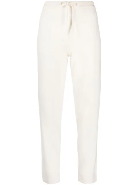 Cashmere In Love Sarah fine-knit track pants White SARAHTROUSERS