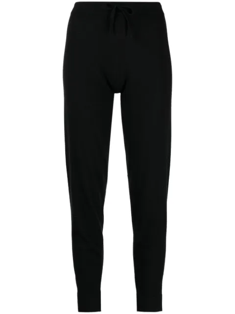 Cashmere In Love Jana fine-knit track pants Black JANATROUSERS