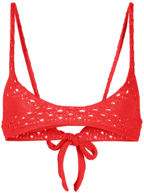 Cashmere In Love Hanalei crochet-knit bralette Red HANALEITRIANGLEBRALETTE