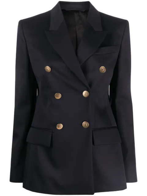 Givenchy double-breasted peak-lapel blazer Blue BW30GL14RQ