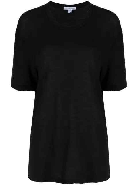 James Perse cotton-crêpe T-shirt Black WUC3842