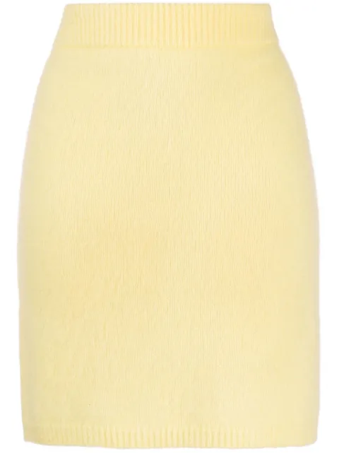Cashmere In Love Ula fine-knit miniskirt Yellow ULAMINISKIRT