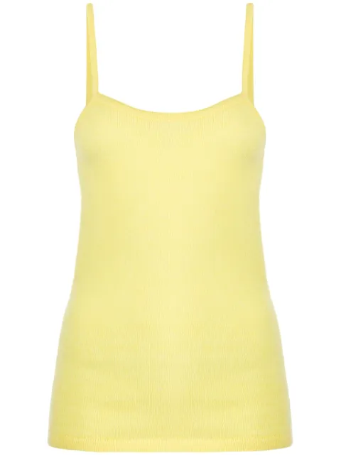 Cashmere In Love Amaya fine-knit tank top Yellow AMAYATANKTOP