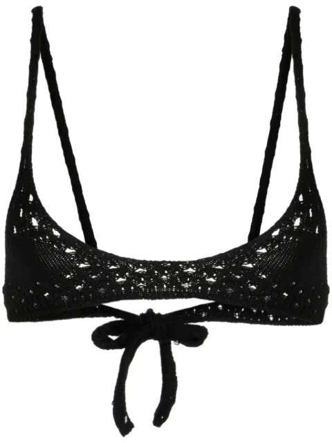 Cashmere In Love Hanalei crochet-knit bralette Black HANALEITRIANGLEBRALETTE