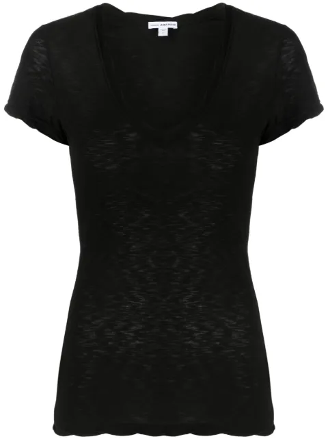 James Perse slub cotton T-shirt Black WUA3695