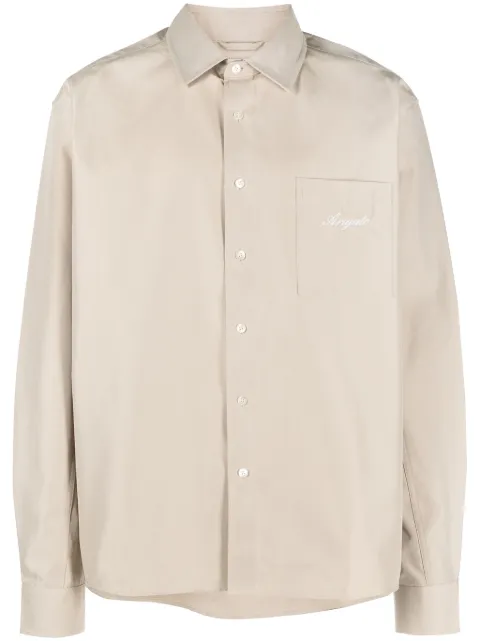 Axel Arigato Flow logo-embroidered shirt Neutrals A0878001