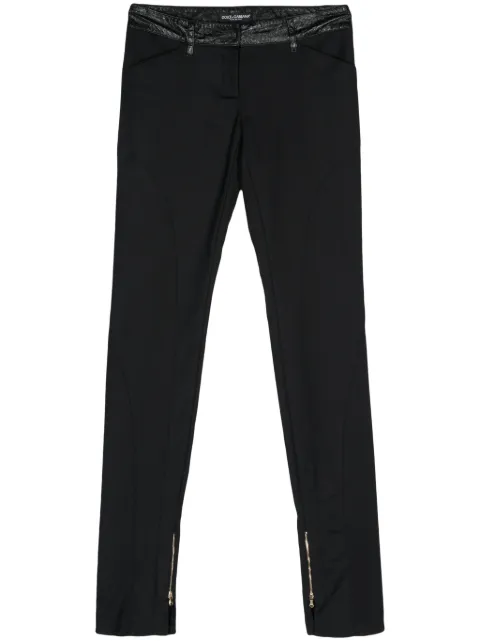 Dolce & Gabbana Pre-Owned 2000s panelled skinny trousers Black DOGA250AC