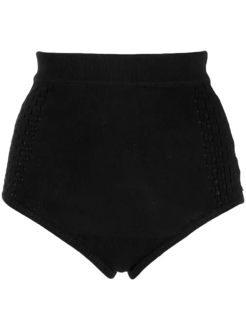 Cashmere In Love Kira crochet-knit mini shorts Black KIRACROCHETKNICKERS