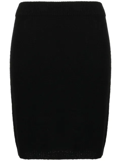 Cashmere In Love Ula brushed-effect miniskirt Black ULAMINISKIRT