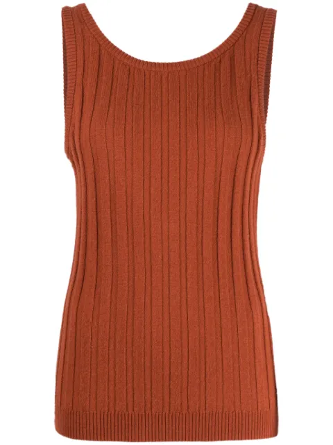 Cashmere In Love Mara ribbed-knit tank top Brown MARATANKTOP
