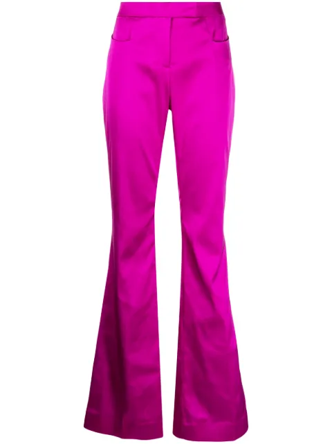 TOM FORD flared satin trousers Purple PAW545FAX945
