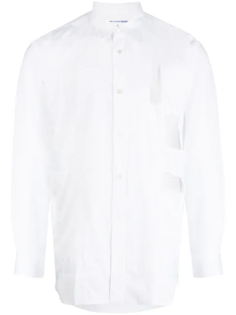 Comme Des Garçons Shirt panelled cut-out cotton shirt White FLB049