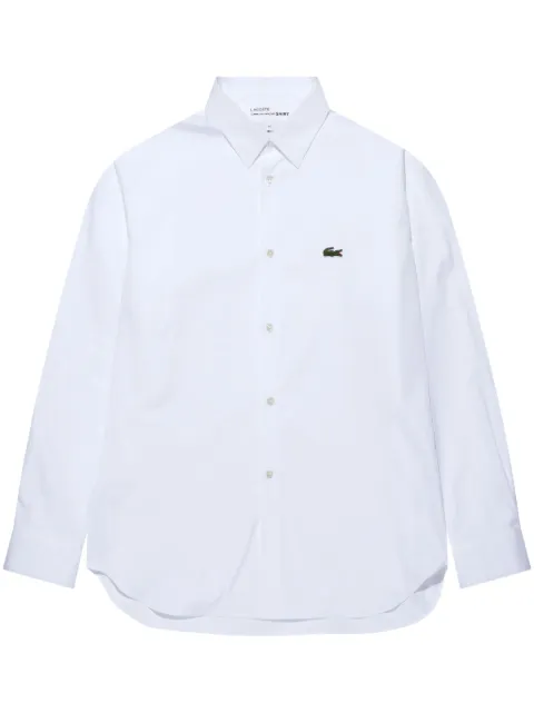 Comme Des Garçons Shirt x Lacoste logo-patch cotton shirt White FLB001