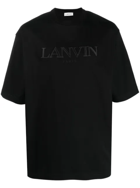 Lanvin logo-appliqué cotton T-shirt Black RMTS0026J208A23