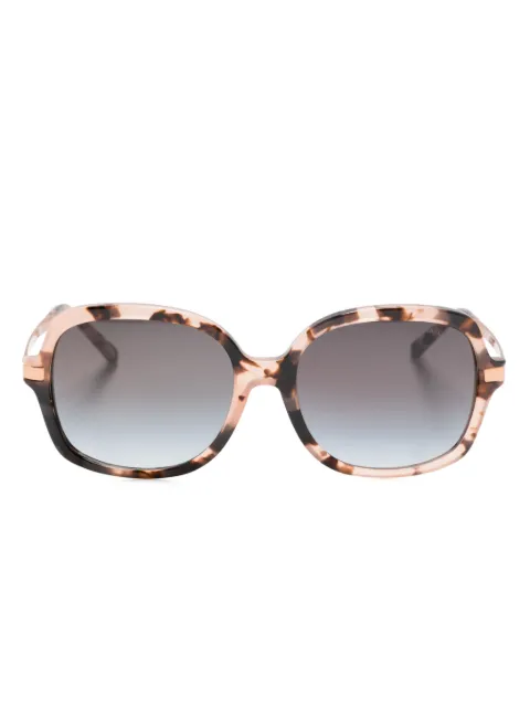 Michael Kors tortoiseshell-effect square-frame sunglasses Pink MK2024