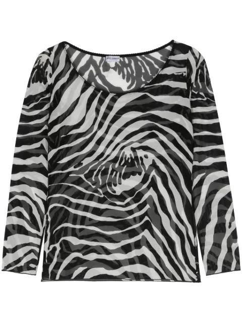 Dolce & Gabbana Pre-Owned 2000s zebra-print blouse Black DOGA250AA