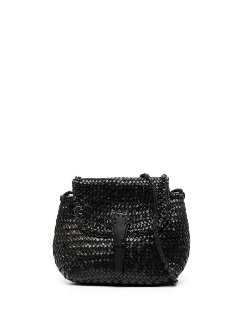 DRAGON DIFFUSION mini City woven crossbody bag Black 8934