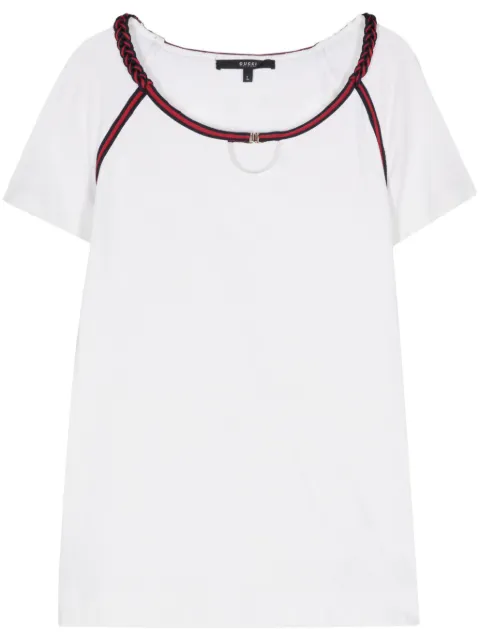 Gucci Pre-Owned 2000s Web-stripe cut-out blouse White GUCC250AA